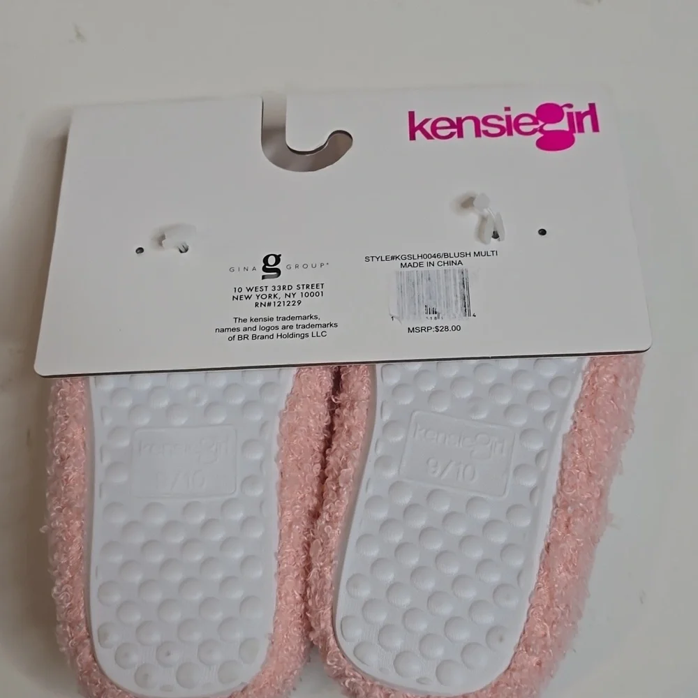 Kensie  Toddler Girl Pink Donut Slippers 9/10